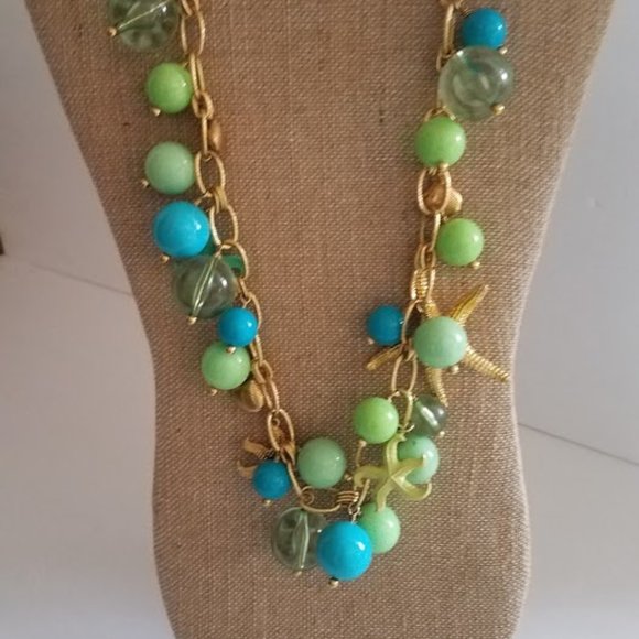 J Crew Sea Foam Treasures Necklace - Statement